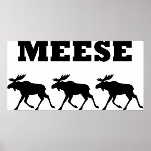 Three Meese Funny Poster