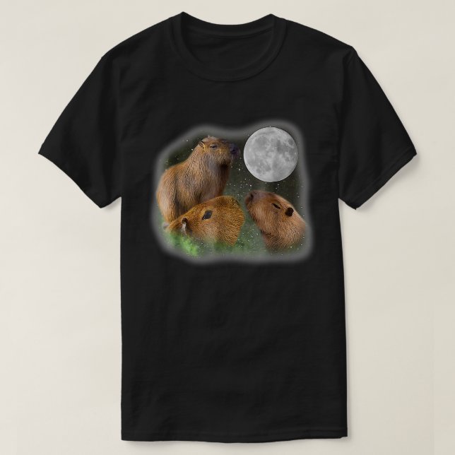 Three Moon Capybaras T-Shirt (Design vorne)