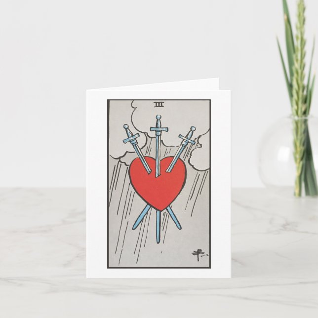 Three of swords blank card karte (Vorderseite)