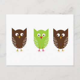 Three Owls Christmas Postcard Feiertagspostkarte