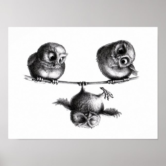 Three Owls - Freiheit und Spaß Poster (Vorne)