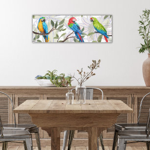 Three Parrots Canvas Print Leinwanddruck