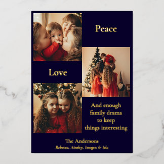 Three Picture Holiday Card Folien Feiertagskarte