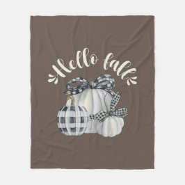 Three Pumpkin Hello Fall Fleecedecke