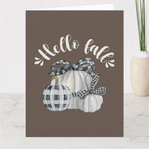 Three Pumpkin Hello Fall Karte