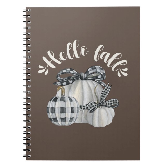 Three Pumpkin Hello Fall Notizblock (Vorderseite)