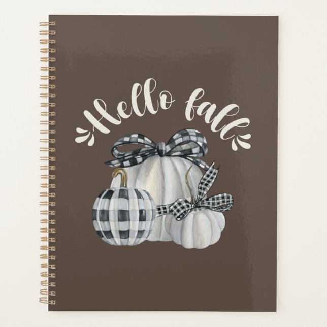 Three Pumpkin Hello Fall Planer (Vorderseite)