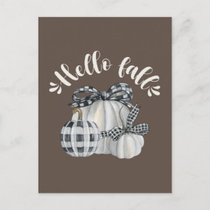 Three Pumpkin Hello Fall Postkarte