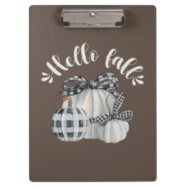 Three Pumpkins Hello Fall Klemmbrett