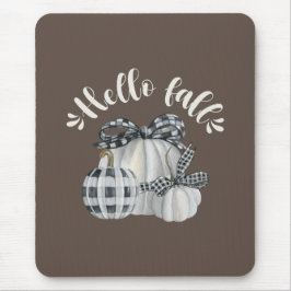 Three Pumpkins Hello Fall Mousepad