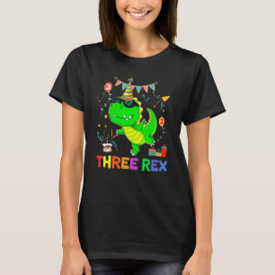 Three Rex Birthday Dinosaur 3. Geburtstag Party Di T-Shirt