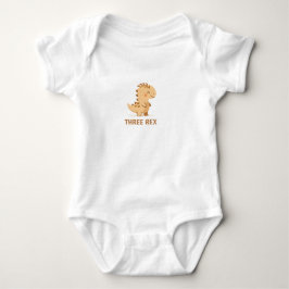 Three Rex Cute Dino Pun – Funny Kawaii Dinosaur Baby Strampler