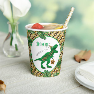 Three Rex Dinosaur 3. Geburtstag Pappbecher