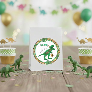 Three Rex Dinosaur 3. Geburtstag Runder Aufkleber