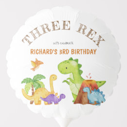 Three Rex Kids Dinosaurier 3. Geburtstags-Party Ballon
