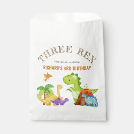 Three Rex Kids Dinosaurier 3. Geburtstags-Party Geschenktütchen