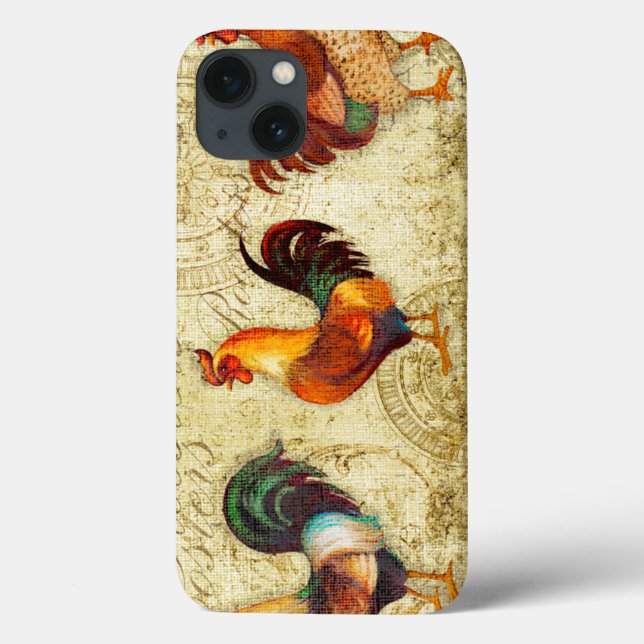Three Roosters Case-Mate iPhone Hülle (Rückseite)