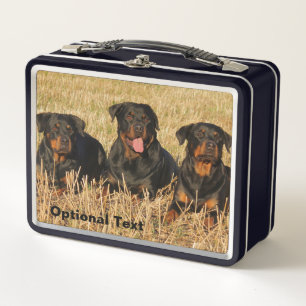 Three Rottweiler Dogs - Pack of Rotties Metall Brotdose