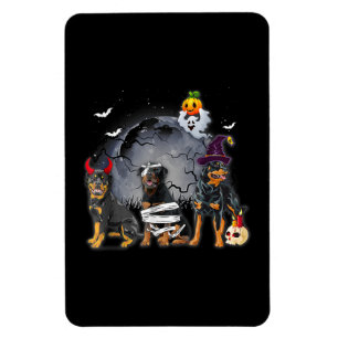 Three Rottweilers Satan Witch Mummy Halloween Cost Magnet