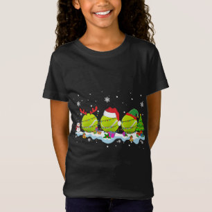 Three Santa ELF Reindeer Tennis Ball Niedlich Chri T-Shirt