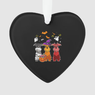 Three Schnauzer Hexenhut Niedliche Halloween-Gesch Ornament