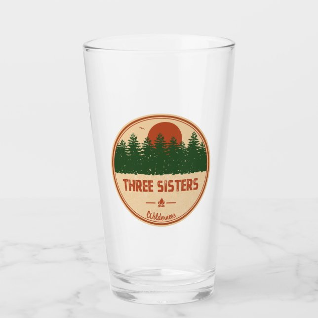 Three Sisters Wilderness - Oregon Glas (Vorderseite)