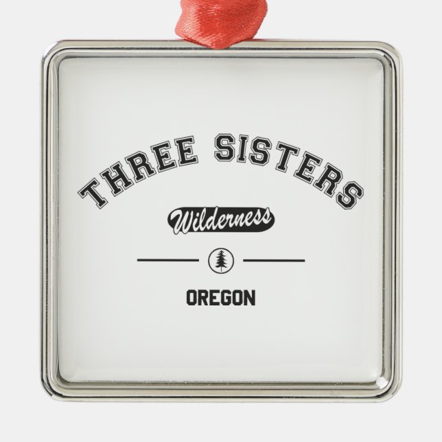 Three Sisters Wilderness Ornament Aus Metall (Vorne)