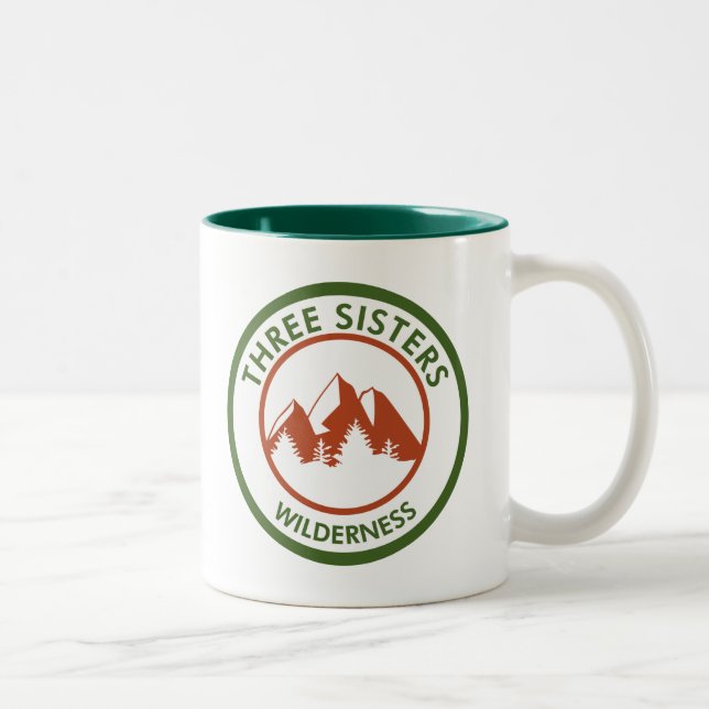 Three Sisters Wilderness Zweifarbige Tasse (Rechts)