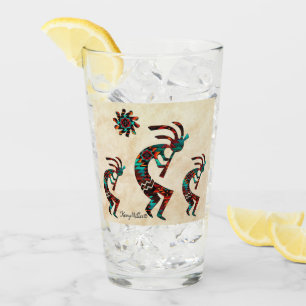 Three Southwest Kokopelli Glas
