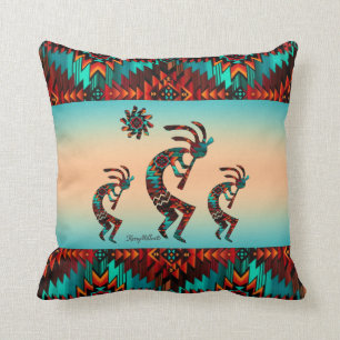 Three Southwest Kokopelli Throw Kissen