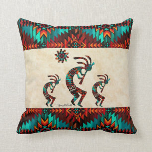 Three Southwest Kokopelli Throw Kissen