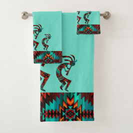 Three Southwest KokopelliTowel Badhandtuch Set