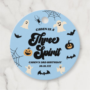 Three Spirit Blue Halloween 3. Geburtstags-Party Geschenkanhänger