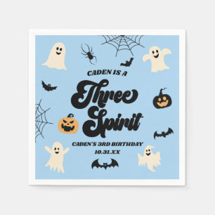 Three Spirit Blue Halloween 3. Geburtstags-Party Serviette