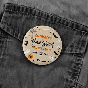 Three Spirit! Halloween 3. Geburtstagsfeier Gesche Button