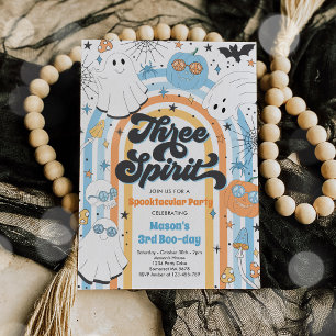Three Spirit Halloween Groovy Ghost 3. Geburtstag Einladung