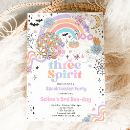 Three Spirit Halloween Groovy Ghost 3. Geburtstag Einladung