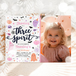 Three Spirit Niedlich Halloween Ghost 3. Geburtsta Einladung