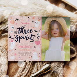 Three Spirit Niedlich Halloween Ghost 3. Geburtsta Einladung