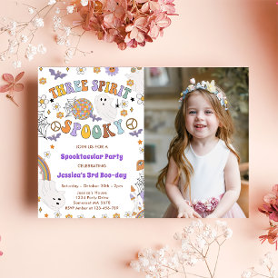 Three Spirit Spooky Groovy Halloween 3. Foto Einladung
