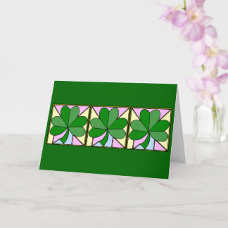 THREE SQUARES WITH SHAMROCKS, "ST. PATRICK'S DAY G KARTE