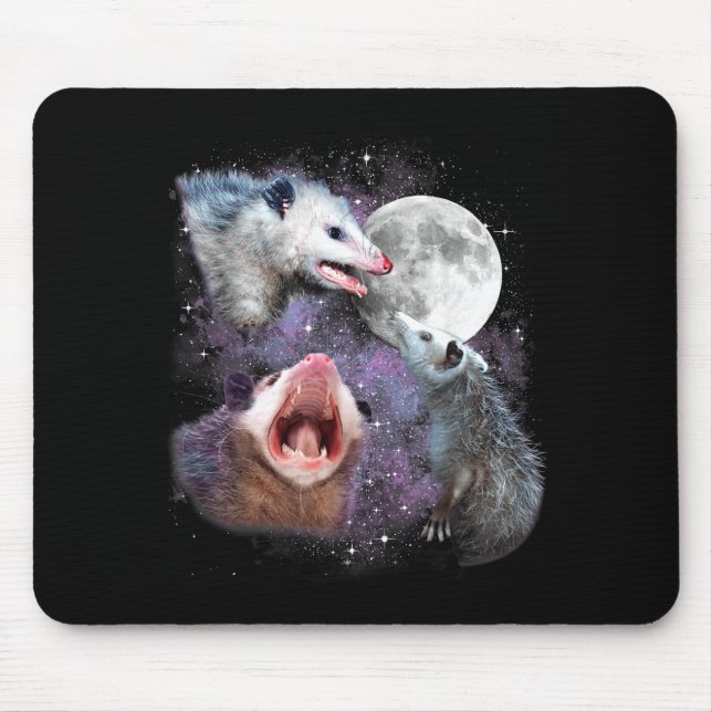 Three Ssums Moon 3 Osums Dead Moon Weird Cursed Me Mousepad (Vorne)