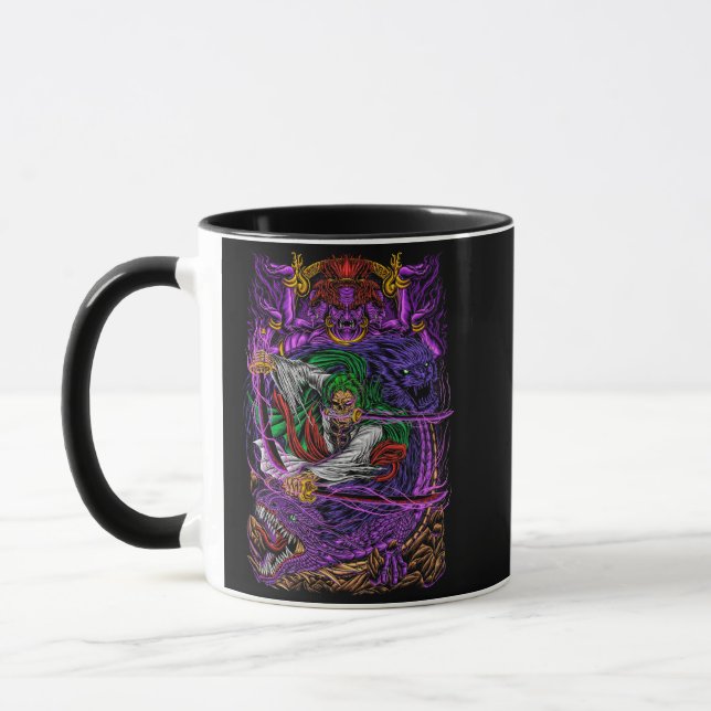 Three Swords Man Zoro One Piece Tasse (Links)