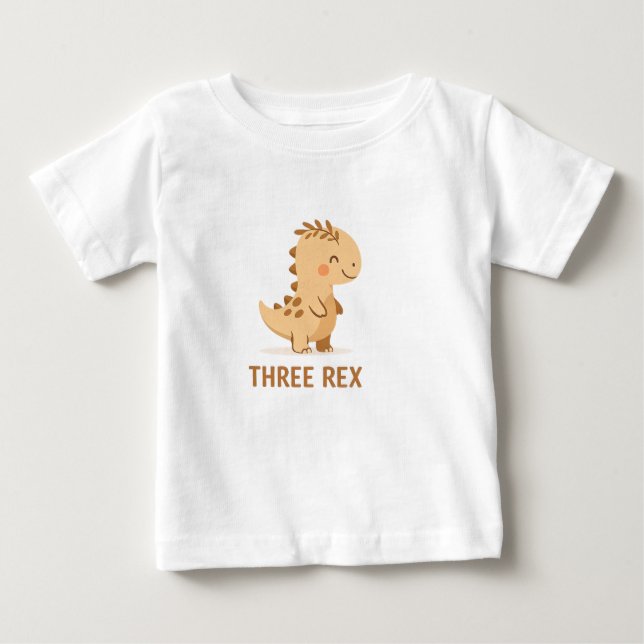 Three T-Rex Coffee Lovers – Cute Dinosaur Café Ill Baby T-shirt (Vorderseite)