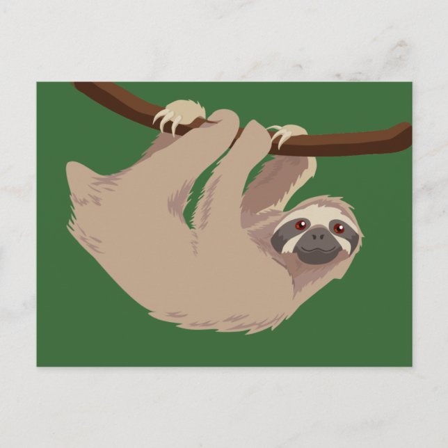 Three Toed Sloth Postkarte (Vorderseite)