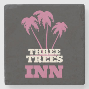 Three Trees Inn (weiß) Steinuntersetzer