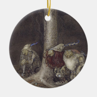 Three Troll- John Bauer - Vintage Kunst Keramik Ornament