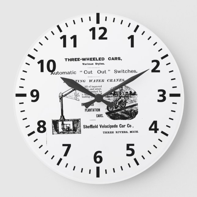  Three-wheeled cars           Große Wanduhr (Vorderseite)
