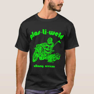 Three Wheeler Plas-Ti-Weld Logo in Kawasaki grün T-Shirt