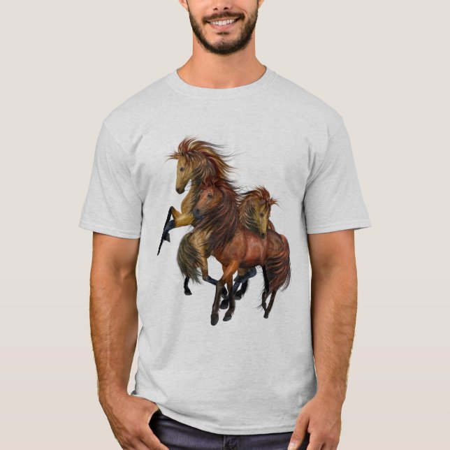 Three Wild Stallions Shirt (Vorderseite)